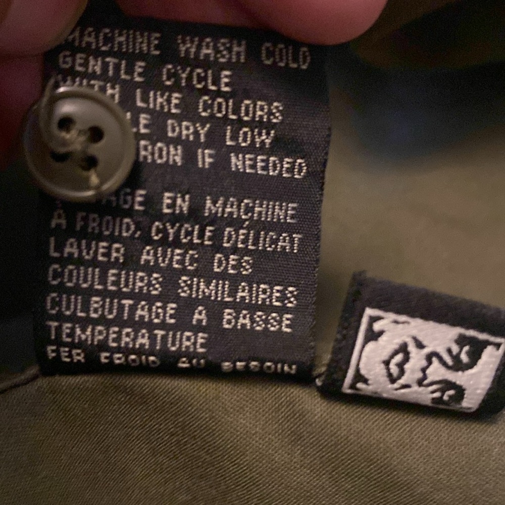 Obey army green button down shirt - Picture 7 of 8